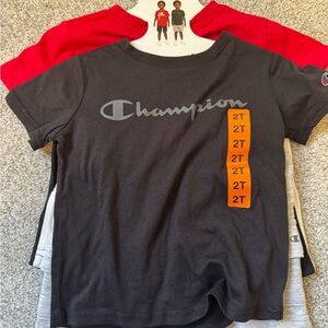 Champion Kids Black & Red T-Shirt / Shorts Set
